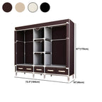 Minimalist Steel Wardrobe Armoire With Drawers and Raised Legs Dimensions