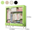 Minimalist Steel Wardrobe Armoire With Drawers and Raised Legs Dimensions