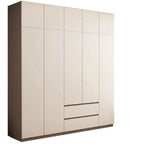 Minimalist Two-Tone Wood Wardrobe Armoire With Drawers