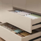 Minimalist Two-Tone Wood Wardrobe Armoire With Drawers