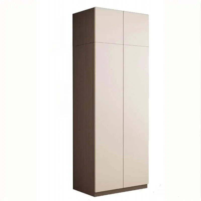 Minimalist Two-Tone Wood Wardrobe Armoire With Drawers