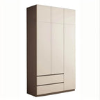 Minimalist Two-Tone Wood Wardrobe Armoire With Drawers