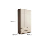 Minimalist Two-Tone Wood Wardrobe Armoire With Drawers Dimensions