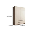 Minimalist Two-Tone Wood Wardrobe Armoire With Drawers Dimensions