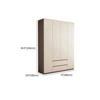 Minimalist Two-Tone Wood Wardrobe Armoire With Drawers Dimensions