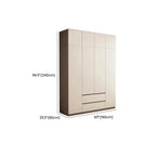 Minimalist Two-Tone Wood Wardrobe Armoire With Drawers Dimensions