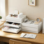 Minimalist White Desktop File Cabinet With Drawers and Top Storage