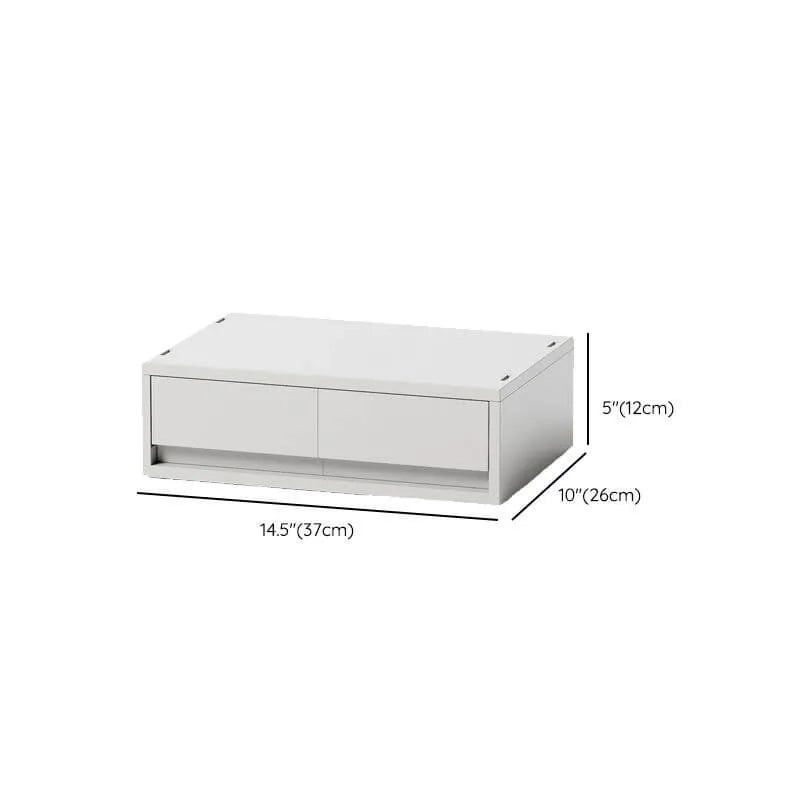 Minimalist White Desktop File Cabinet With Drawers and Top Storage Dimensions