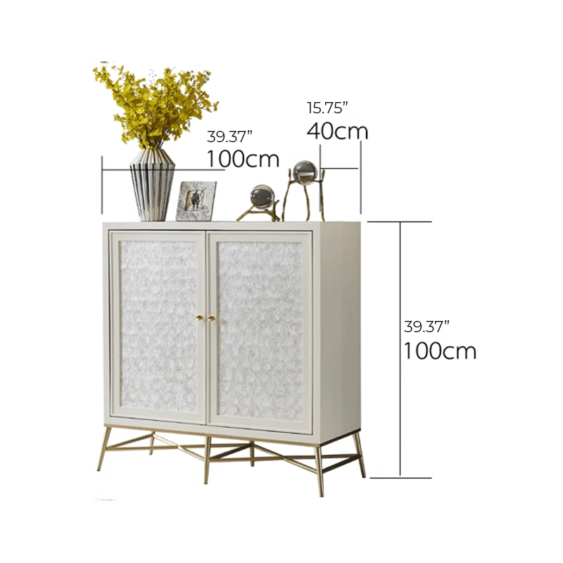 Minimalist White Shoe Cabinet With Two/Three Doors