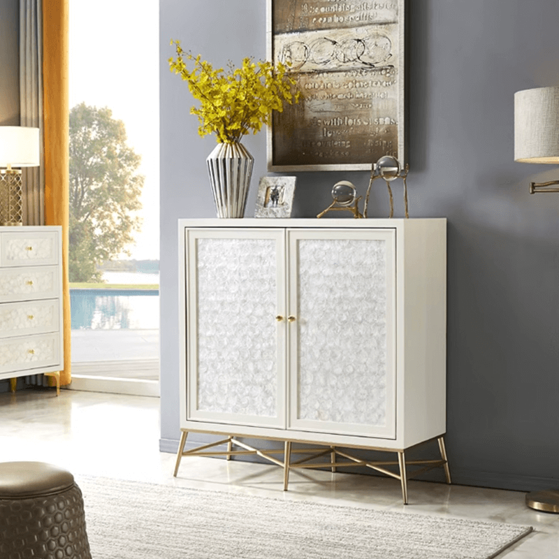 Minimalist White Shoe Cabinet With Two/Three Doors