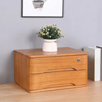 Minimalist Wood Filing Cabinets With Locking Drawers and Shelf