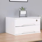 Minimalist Wood Filing Cabinets With Locking Drawers and Shelf