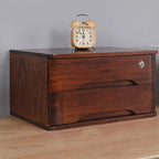 Minimalist Wood Filing Cabinets With Locking Drawers and Shelf