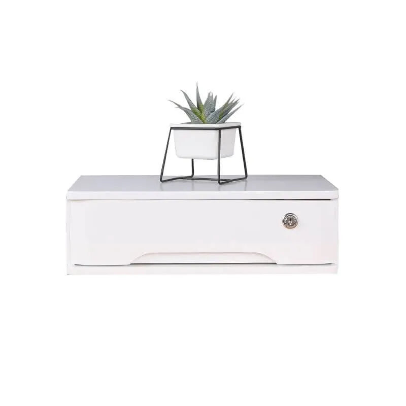 Minimalist Wood Filing Cabinets With Locking Drawers and Shelf