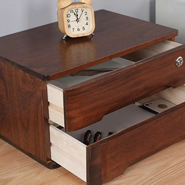 Minimalist Wood Filing Cabinets With Locking Drawers and Shelf