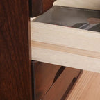 Minimalist Wood Filing Cabinets With Locking Drawers and Shelf
