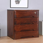 Minimalist Wood Filing Cabinets With Locking Drawers and Shelf