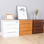 Minimalist Wood Filing Cabinets With Locking Drawers and Shelf Main Product Image