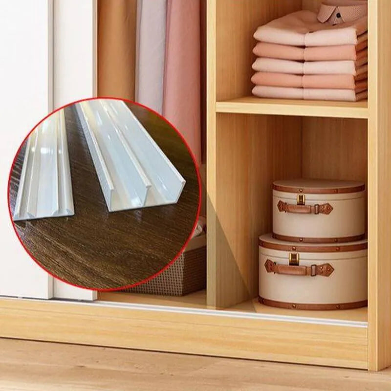 Minimalist Wood Grain Wardrobe Armoire With Rod and Soft-Close Doors