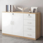 Minimalist Wood Lateral File Cabinet With Locking Storage