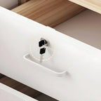 Minimalist Wood Lateral File Cabinet With Locking Storage