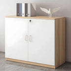 Minimalist Wood Lateral File Cabinet With Locking Storage