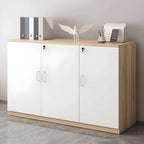 Minimalist Wood Lateral File Cabinet With Locking Storage