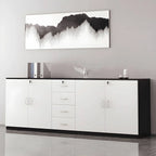 Minimalist Wood Lateral File Cabinet With Locking Storage