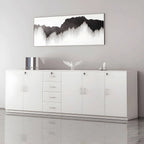 Minimalist Wood Lateral File Cabinet With Locking Storage