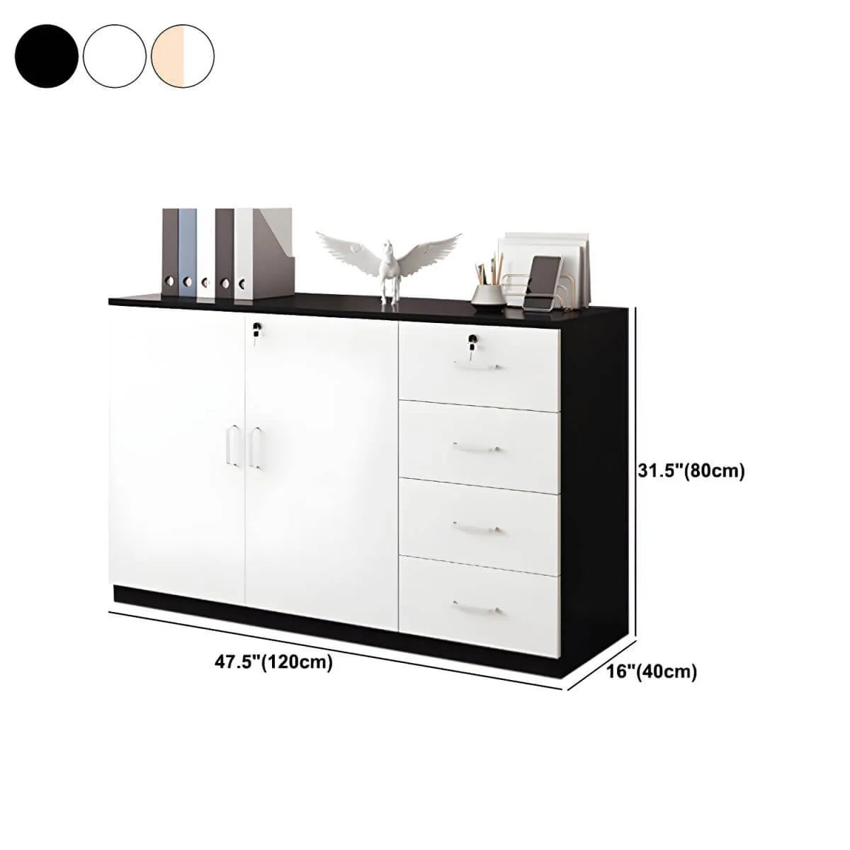Minimalist Wood Lateral File Cabinet With Locking Storage Dimensions