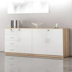 Minimalist Wood Lateral File Cabinet With Locking Storage Main Product Image