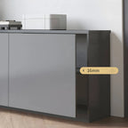 Minimalist Wood Lateral File Cabinet With Shelves And Drawers