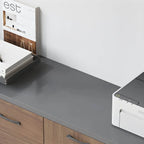 Minimalist Wood Lateral File Cabinet With Shelves And Drawers