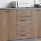 Minimalist Wood Lateral File Cabinet With Shelves And Drawers