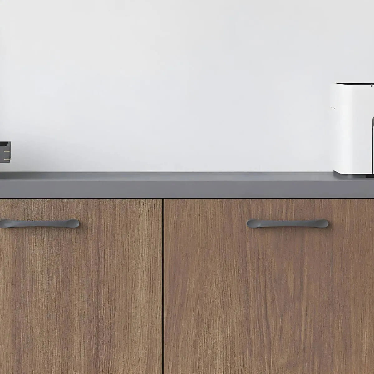 Minimalist Wood Lateral File Cabinet With Shelves And Drawers