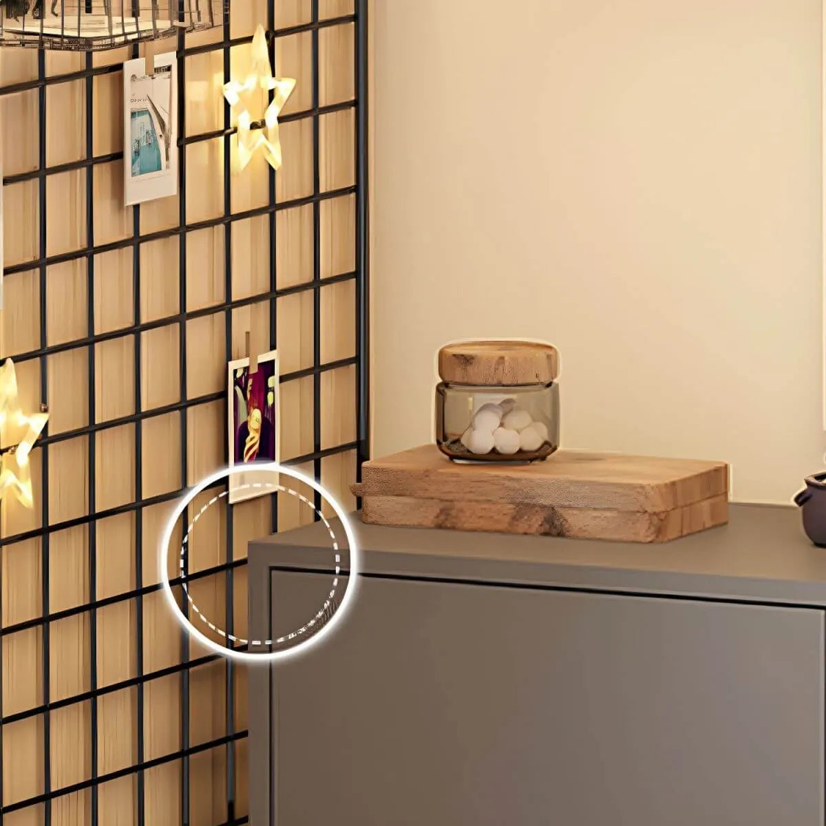 Minimalist Wood Locking Storage Cabinet With Dual-Door Shelves