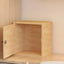 Minimalist Wood Locking Storage Cabinet With Dual-Door Shelves