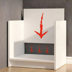 Minimalist Wood Locking Storage Cabinet With Dual-Door Shelves