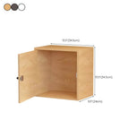 Minimalist Wood Locking Storage Cabinet With Dual-Door Shelves Dimensions