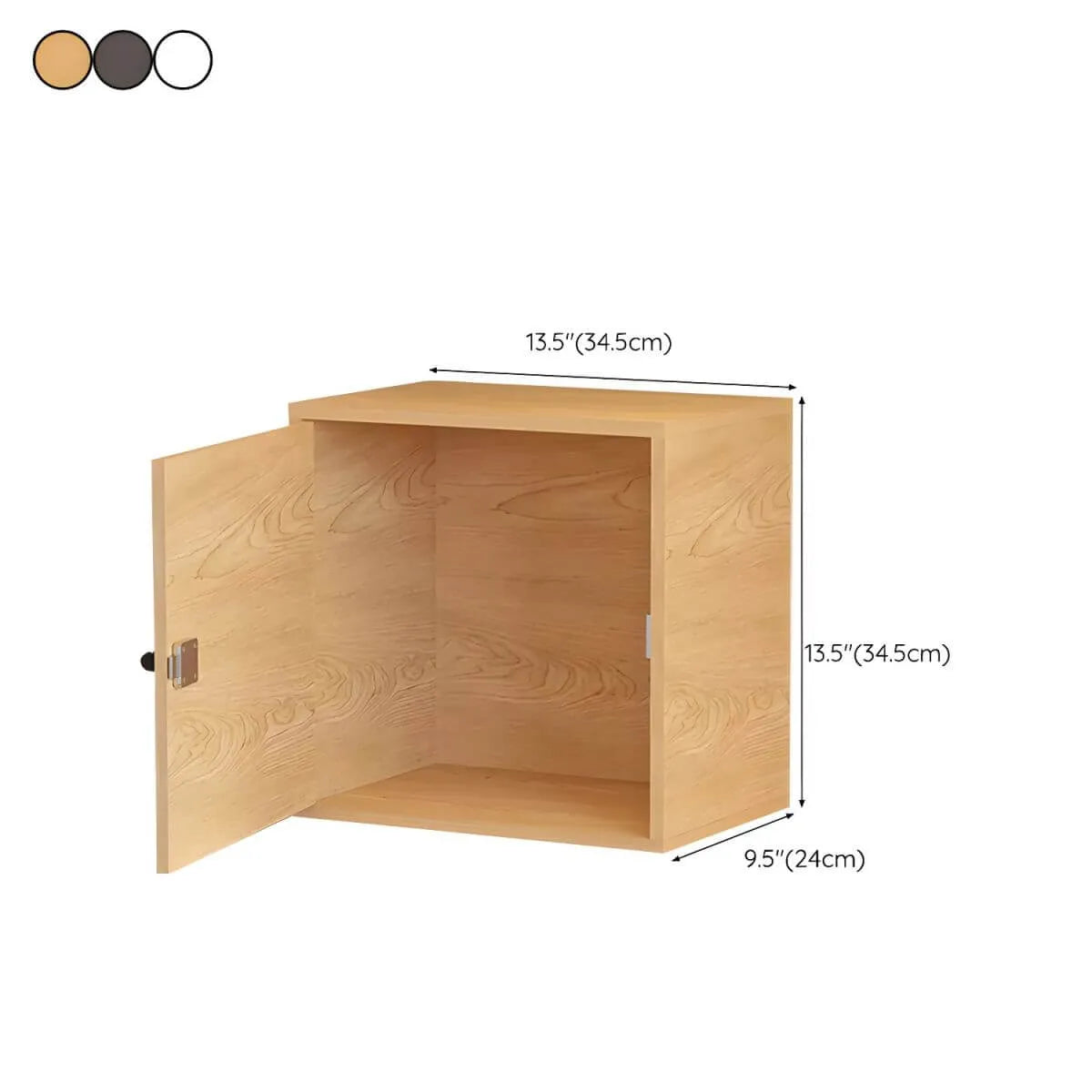 Minimalist Wood Locking Storage Cabinet With Dual-Door Shelves Dimensions