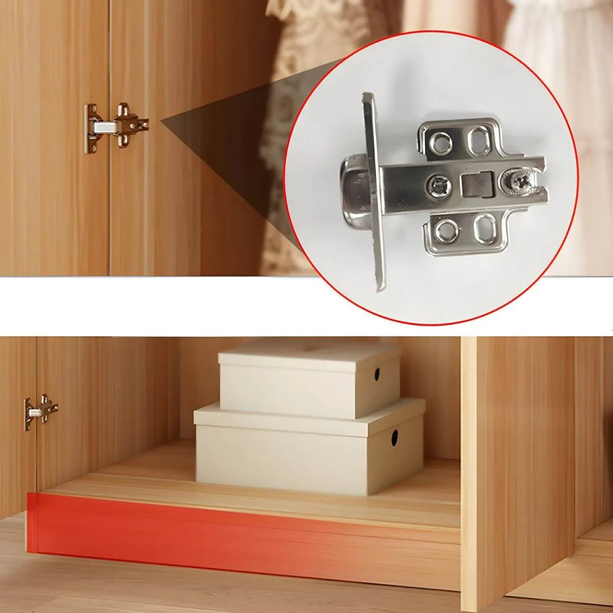 Minimalist Wood Wardrobe Armoire With Hanging And Open Storage