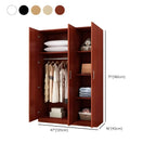Minimalist Wood Wardrobe Armoire With Hanging And Open Storage Dimensions