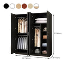 Minimalist Wood Wardrobe Armoire With Shelves And Double Hanging Dimensions