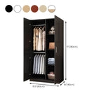 Minimalist Wood Wardrobe Armoire With Shelves And Double Hanging Dimensions
