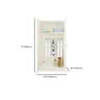 Minimalist Wood Wardrobe Armoire With Soft-Close Doors And Rod Dimensions
