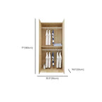 Minimalist Wood Wardrobe Armoire With Soft-Close Doors And Rod Dimensions