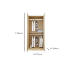 Minimalist Wood Wardrobe Armoire With Soft-Close Doors And Rod Dimensions