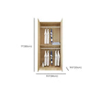 Minimalist Wood Wardrobe Armoire With Soft-Close Doors And Rod Dimensions