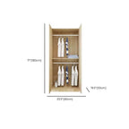 Minimalist Wood Wardrobe Armoire With Soft-Close Doors And Rod Dimensions