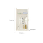 Minimalist Wood Wardrobe Armoire With Soft-Close Doors And Rod Dimensions